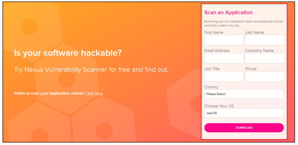 Nexus Vulnerability Scanner