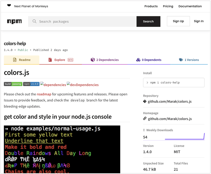 Developer sabotages open source modules colors.js and faker.js in NPM, affecting thousands of projects – Born's Tech and Windows World