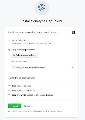 Sonatype DepShield