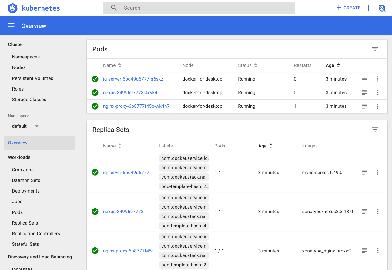 Overview   Kubernetes Dashboard 2