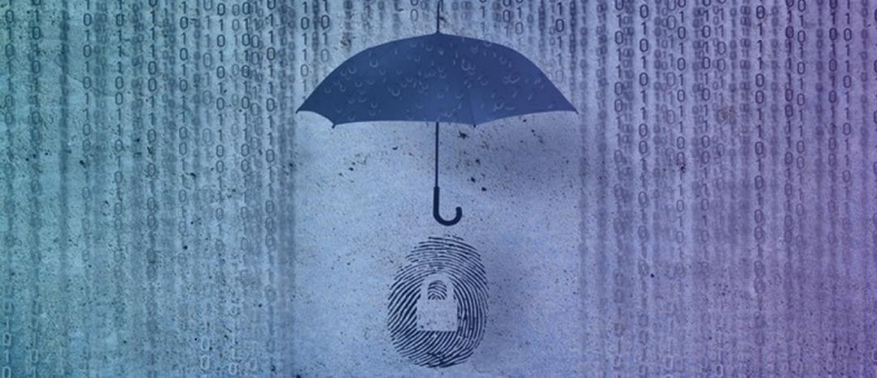 Stylistic image of an umbrella covering security